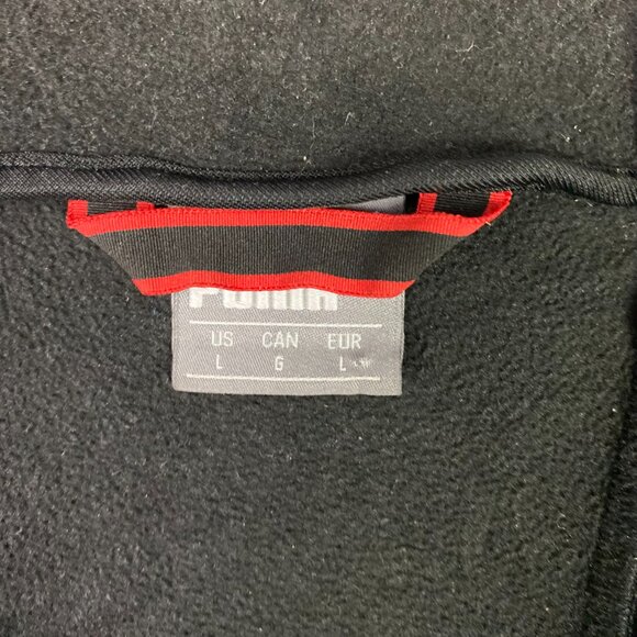 Puma Ferrari Scuderia Soft Shell Jacket Hoodie Mens Large Black Full Zip Street - Picture 6 of 12